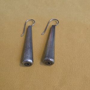 Miao Silver (Unmarked) Tapered Drop Earrings